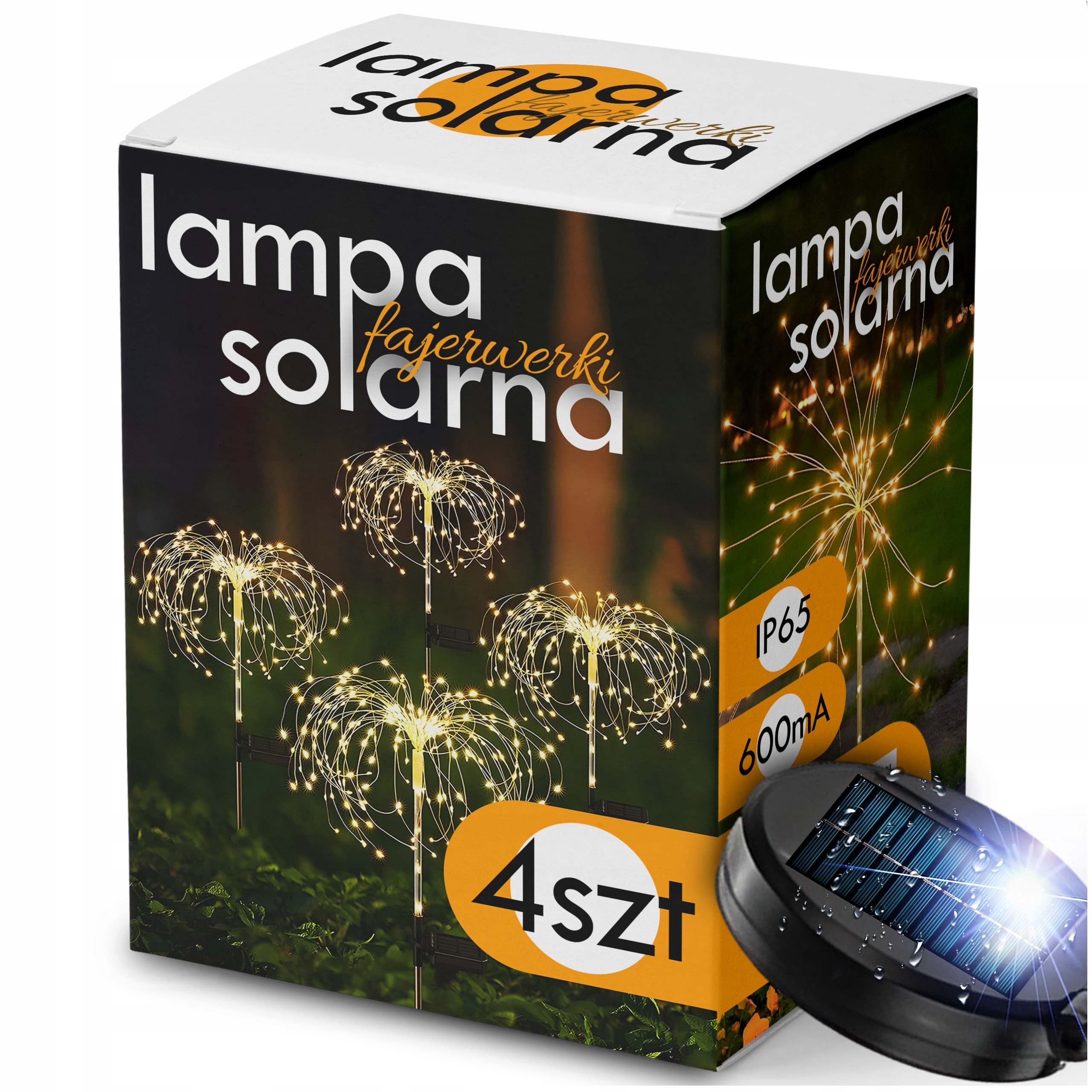 Solárne záhradné lampy v tvare púpavy, 4 kusy