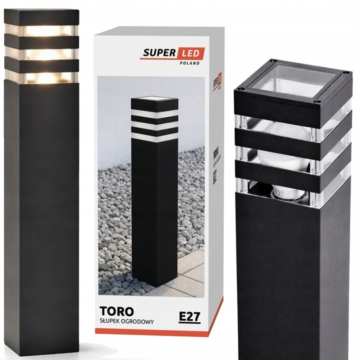 Záhradné stojanové svietidlo SuperLED Toro 60 cm, E27, IP44