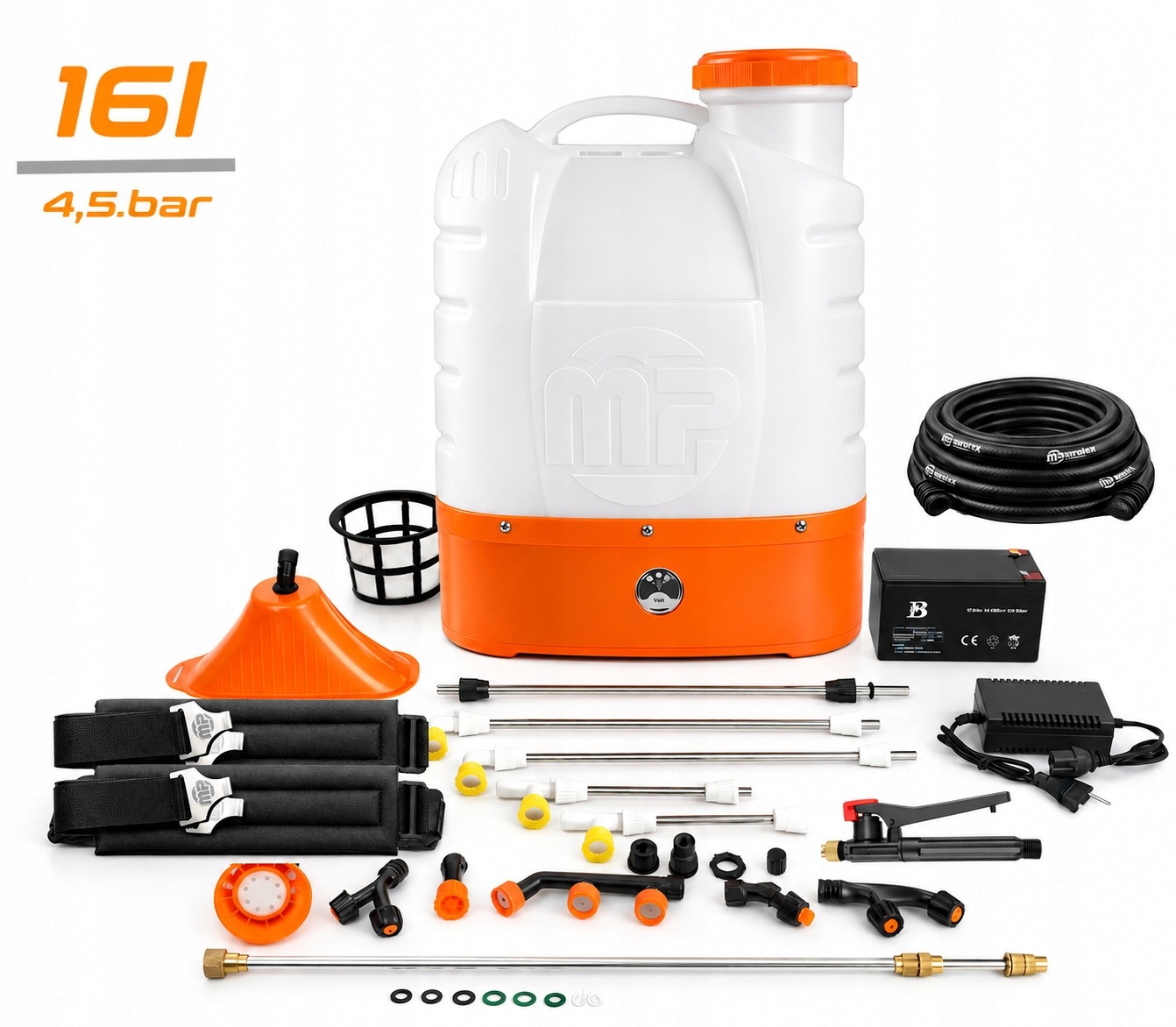 Akumulátorový chrbtový postrekovač Majster MP0350, 16 l