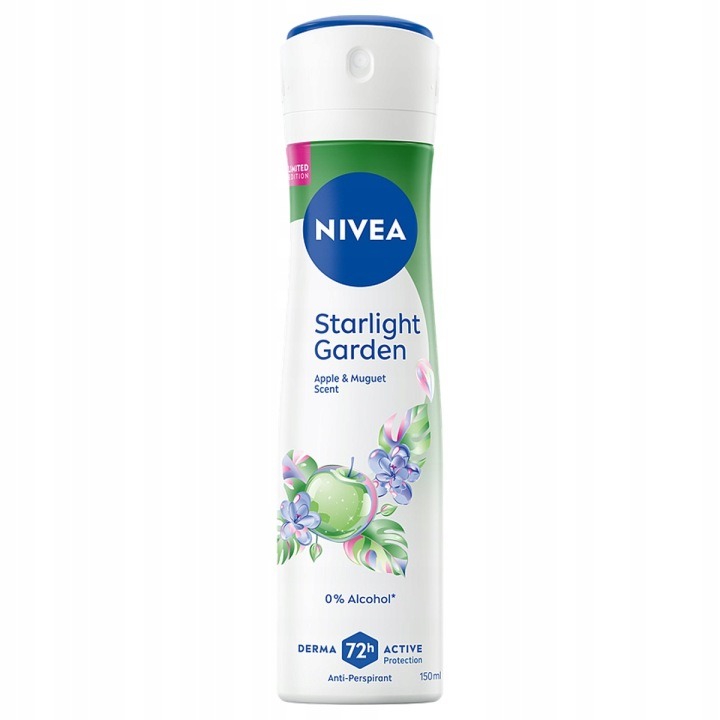 NIVEA Starlight Garden antiperspirant v spreji 3 × 150 ml – 72-hodinová ochrana, limitovaná edícia
