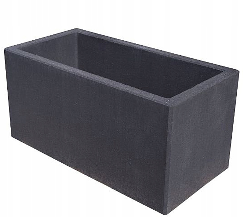 1X moderný dekoratívny betónový záhradný kvetináč ZEN 50 × 100 × 50 CM grafitový