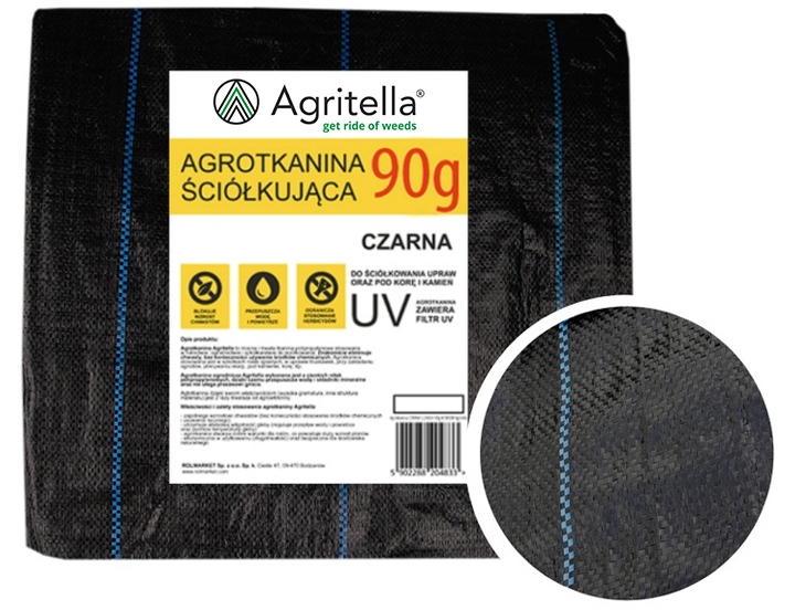 Agrotextília - Agrotkanínová záhradná podložka MAT čierna čierna 1,6x25m