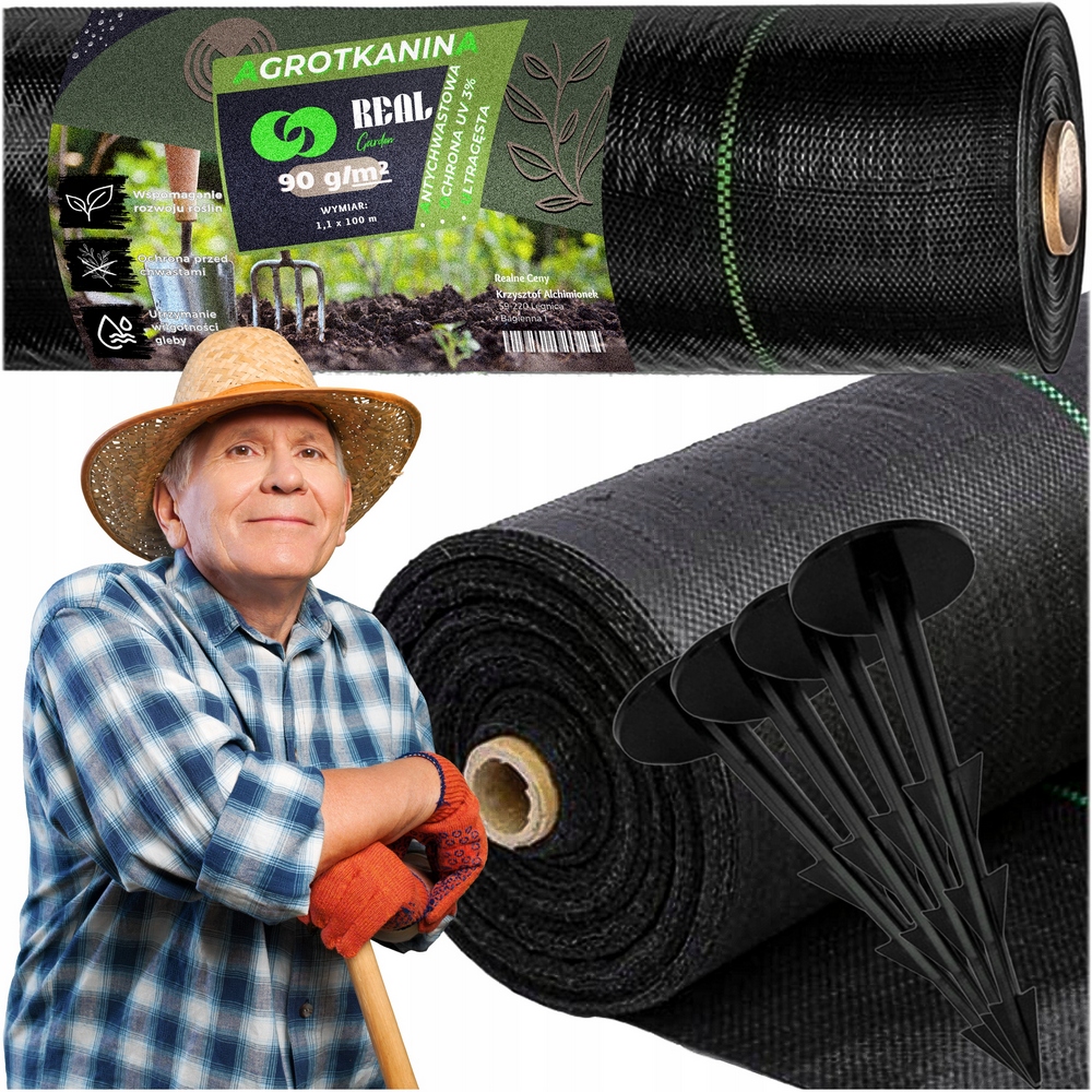 Agrotextília - AGRO-NETKANÁ 90G 1,1x100m ČIERNA UV AGRO-NETKANÁ PROTIBUĽBA + KOTVY