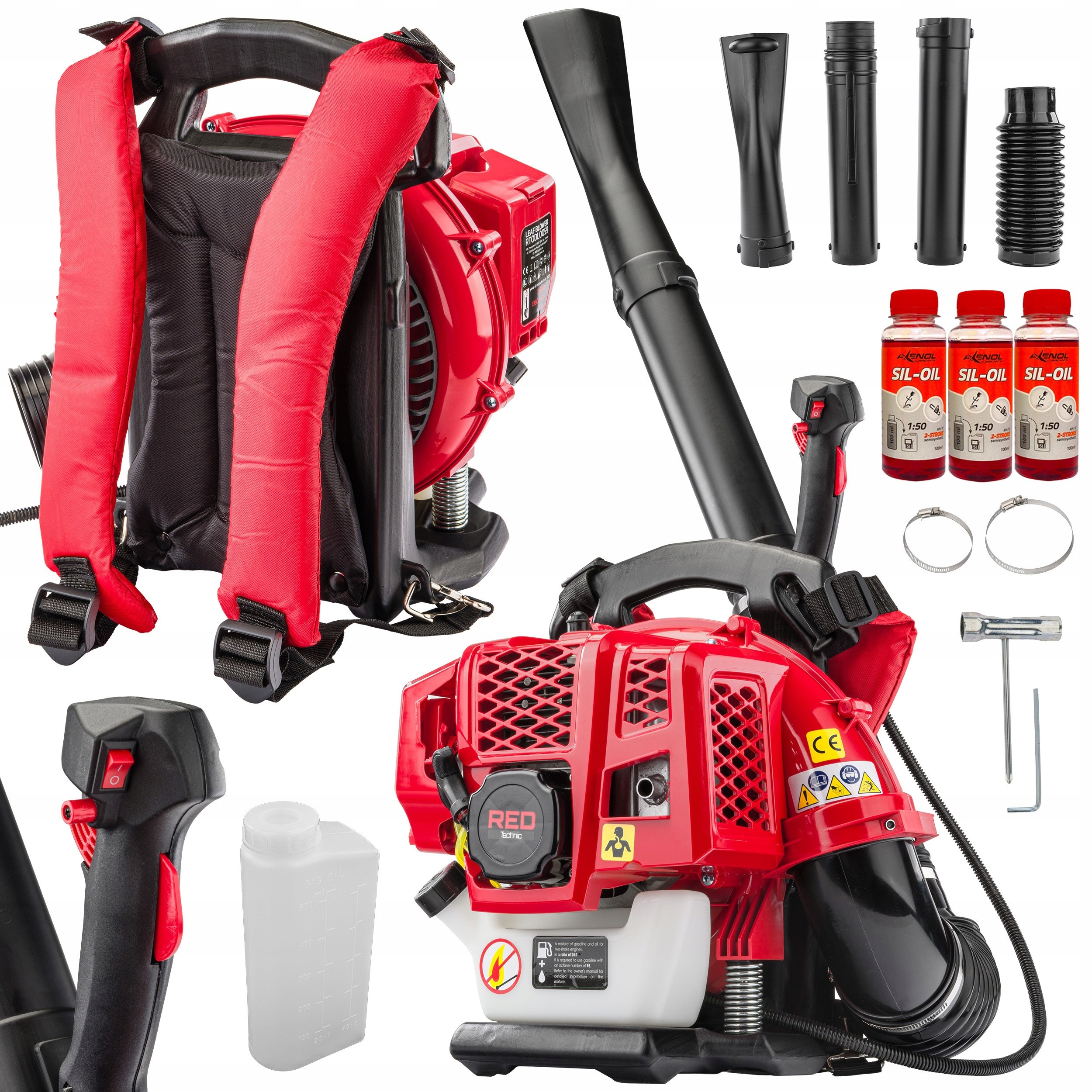 Benzínový fúkač Red Technic 3,8 HP 7,4 kg 155 cm