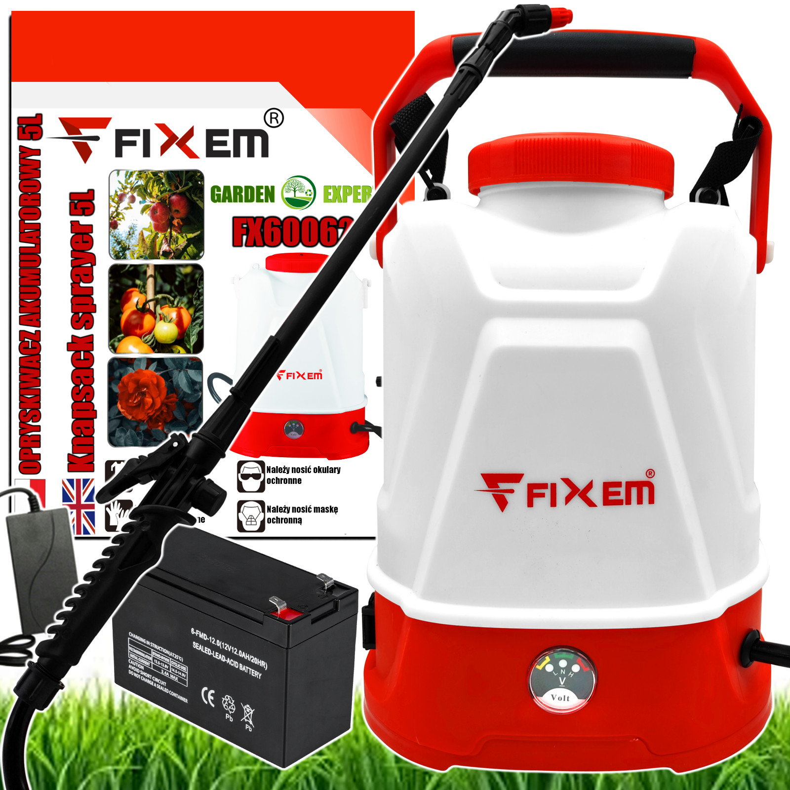 Batériový postrekovač Fixem s objemom 5 l