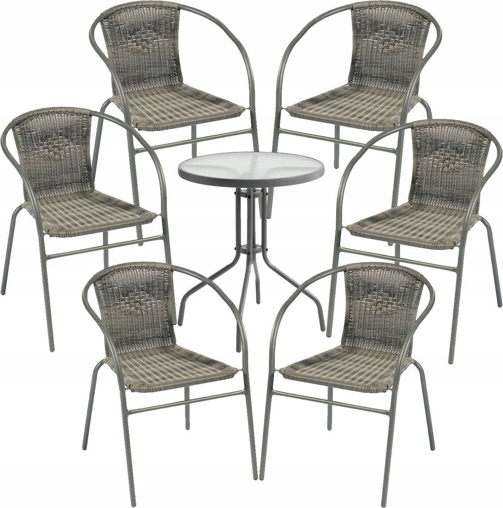 Bistro Bar Terrace Table 6 + stoličky