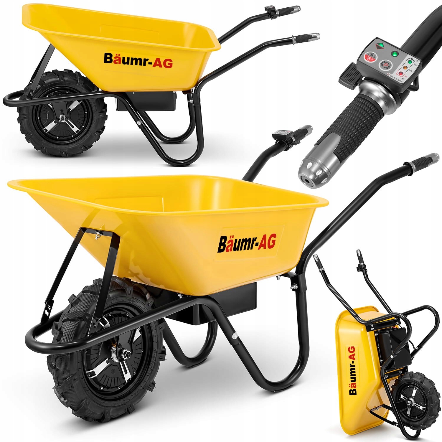 Elektrický fúrik s batériovým vyklápačom Baumr-AG BPR-700E 100 l 180 kg