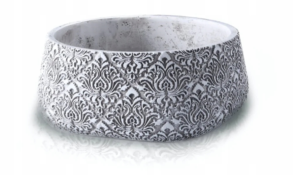 Béžovo-sivý betónový kvetináč Polni × 24 cm × 24 × 9 cm