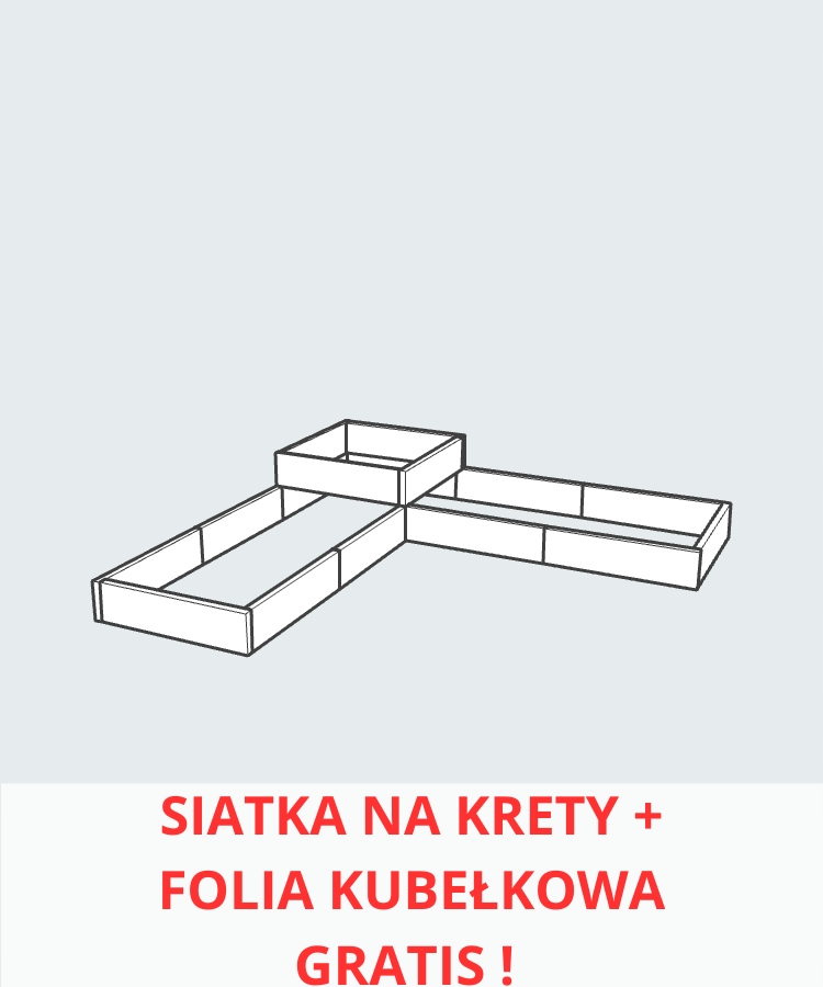 Betónový vyvýšený záhon, Vyvýšené betónové záhony 305 × 305 × 25/50 Š