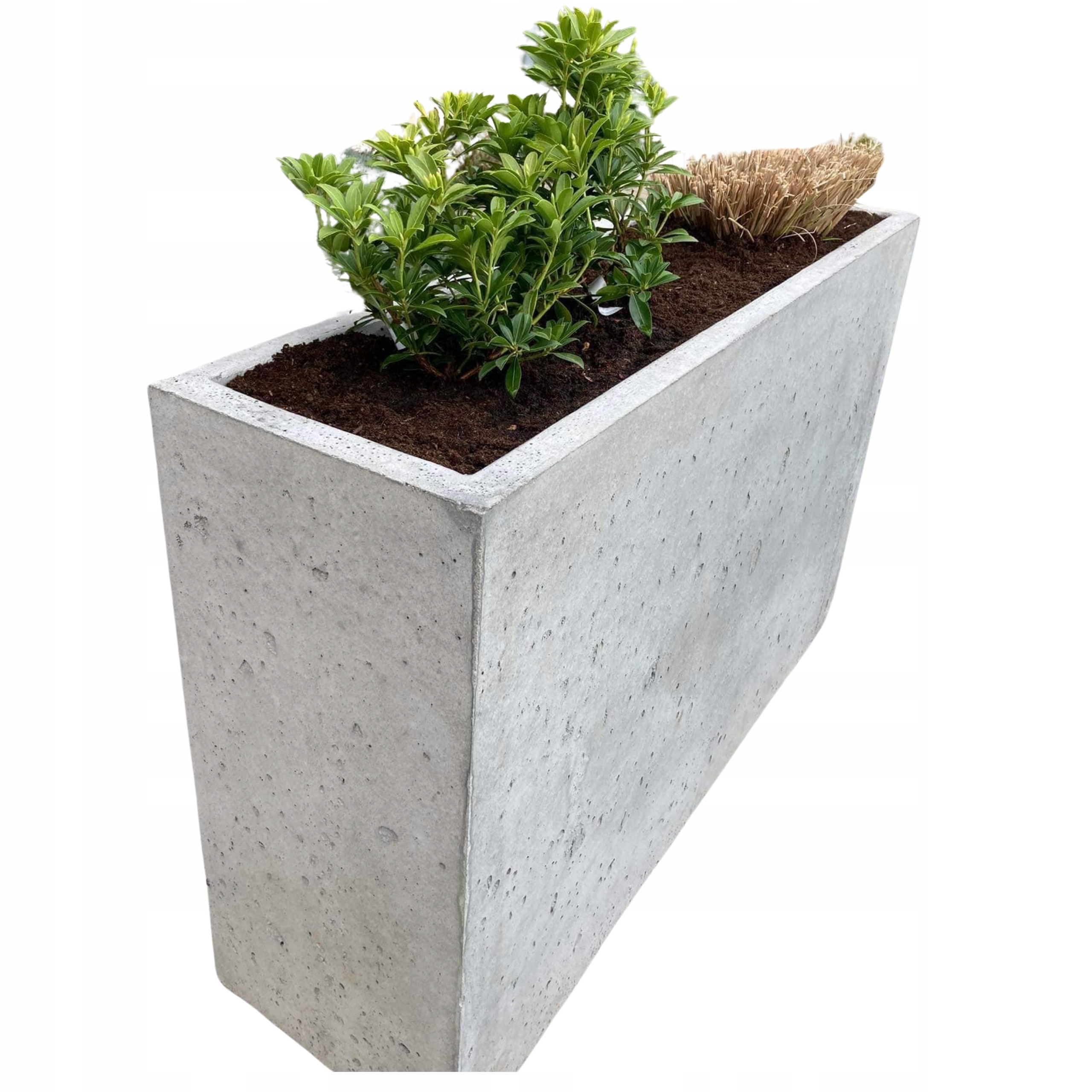 Mrazuvzdorný architektonický betónový kvetináč 227 kg – 100 × 40 × 65 Abiko