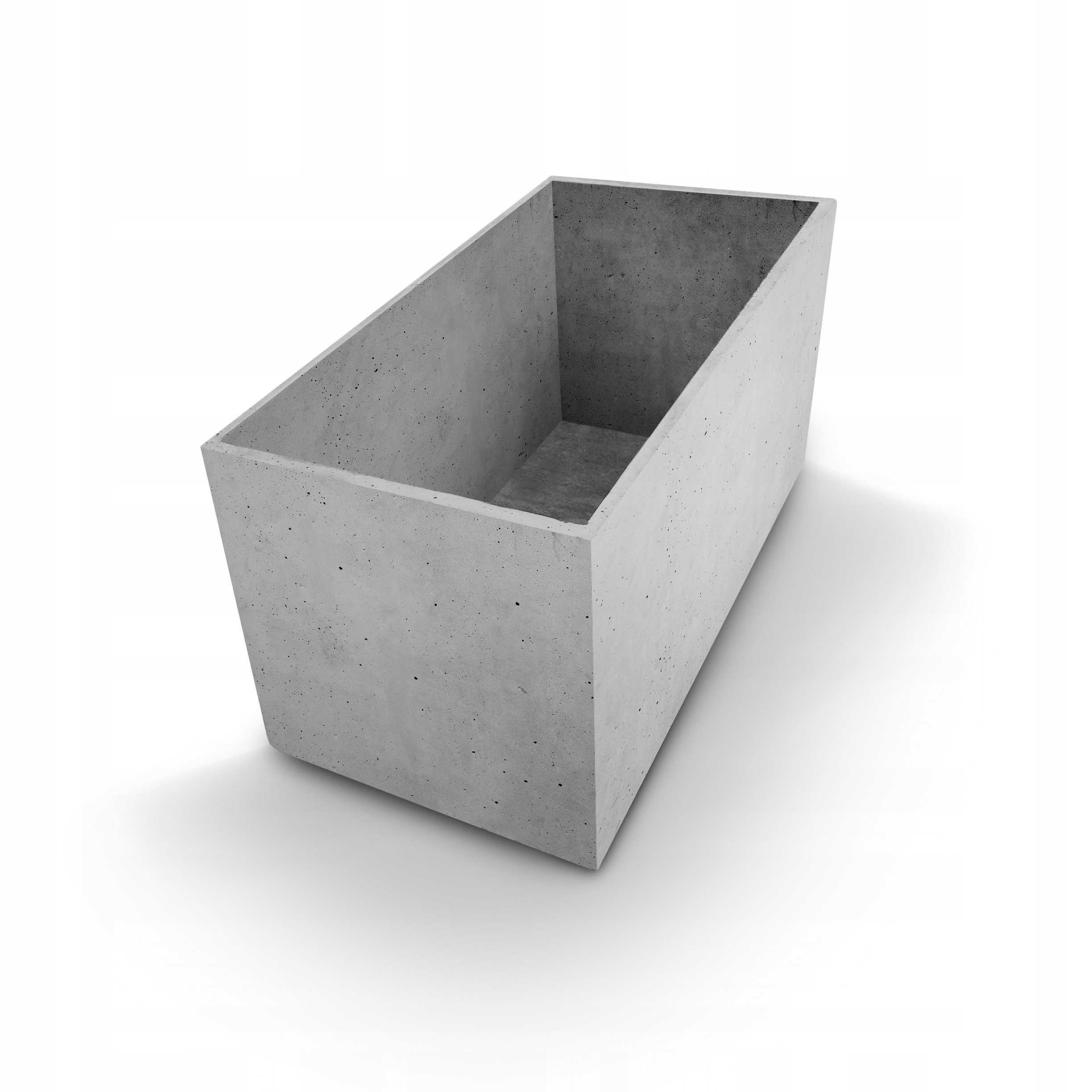 Moderný betónový sivý betónový kvetináč 100 cm × 50 × 50 cm