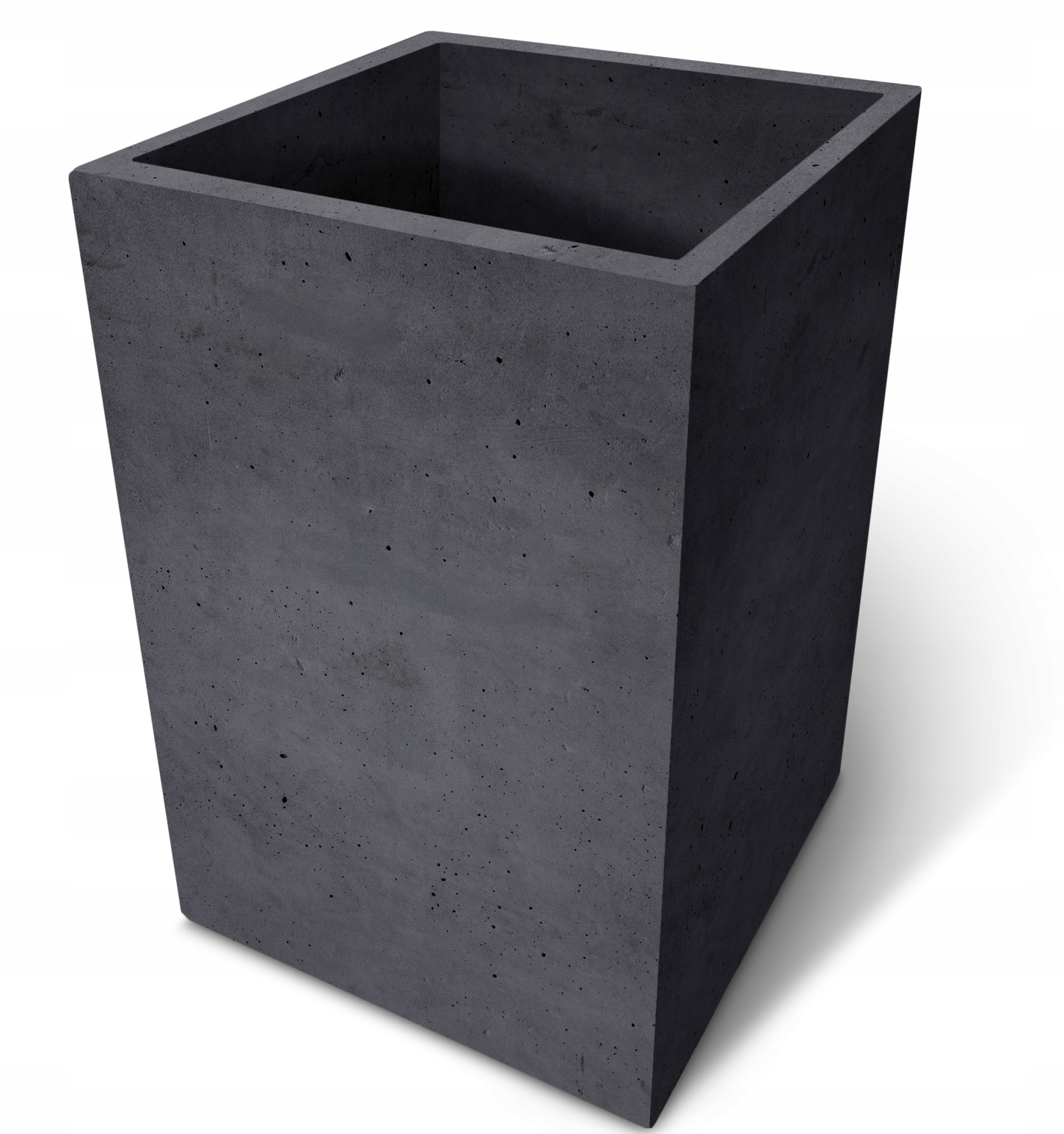 Betónový kvetináč 40 × 40 × 60v architektonický antracitový