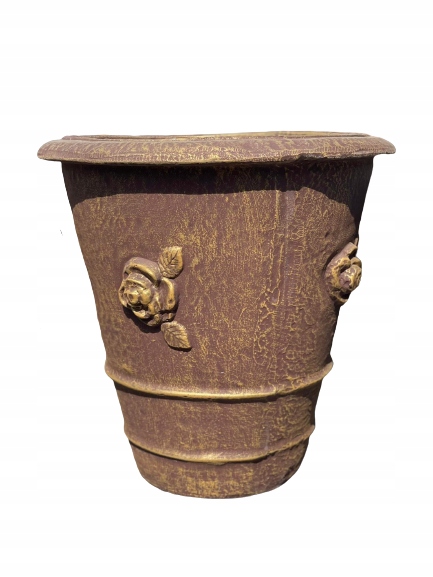 Sivý betónový kvetináč Styrobud Górno 42 cm × 42 × 46 cm