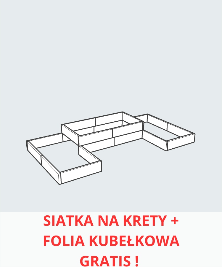 Betónový vyvýšený záhon, betónové vyvýšené záhony 405 × 205 × 25/50 U