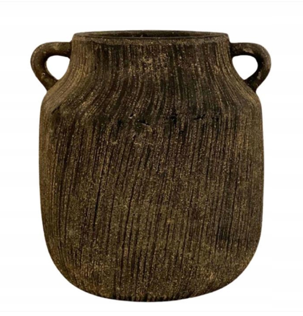 Béžový betónový kvetináč Donika 25,5 cm × 25,5 × 26 cm