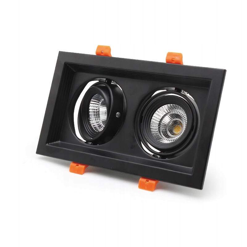 Teplé svetlo downlight čiernobielo integrované