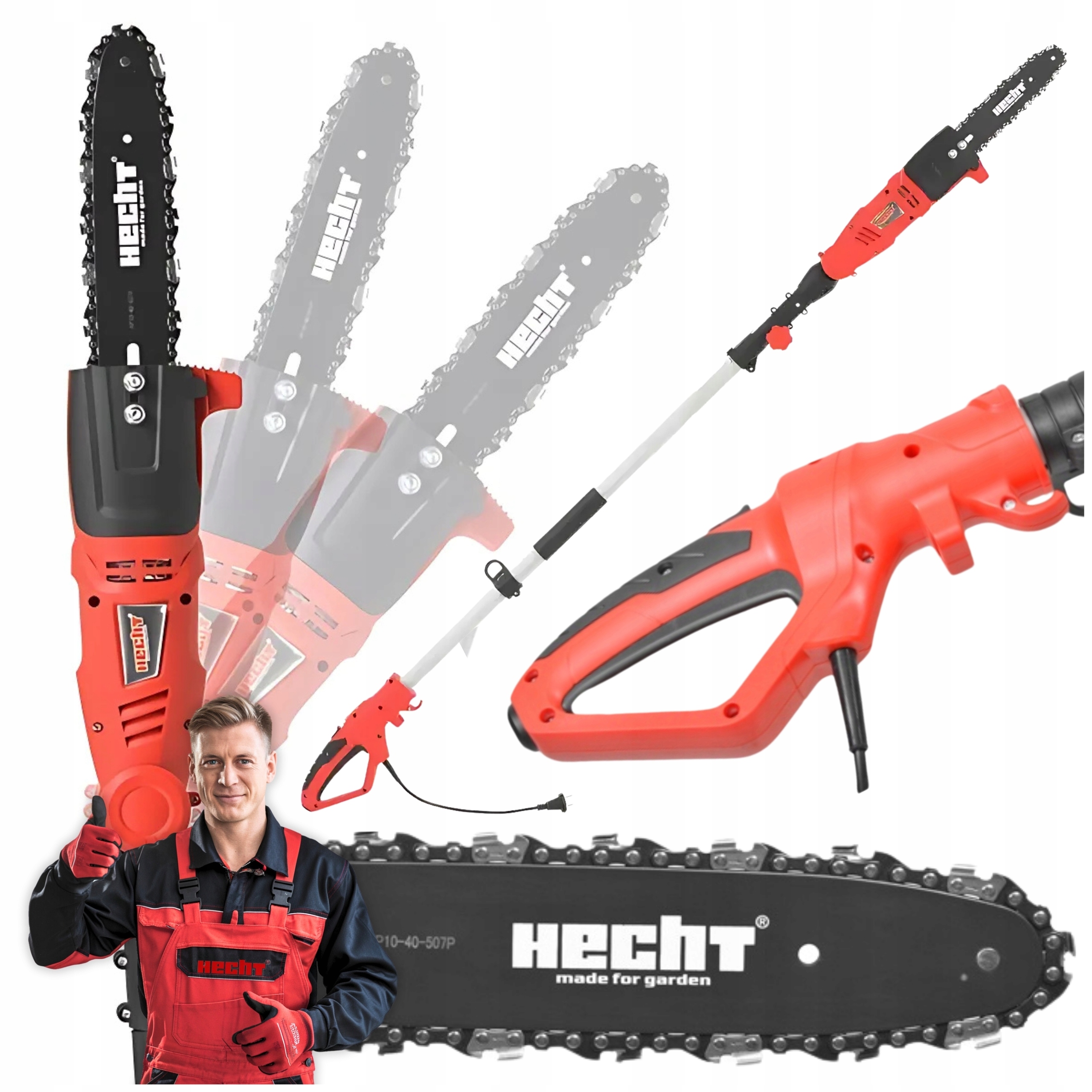 Výšková píla Hecht 750 W, 30 cm, nastaviteľná 200 – 280 cm