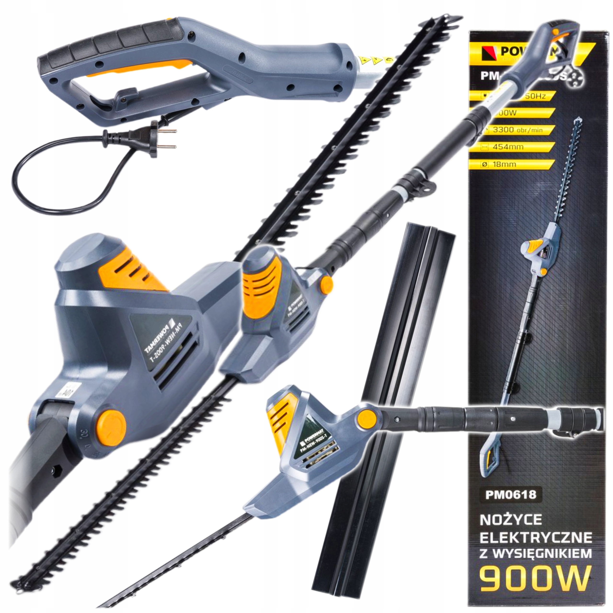 Elektrické nožnice na živý plot Powermat 900 W 45 cm 18 mm