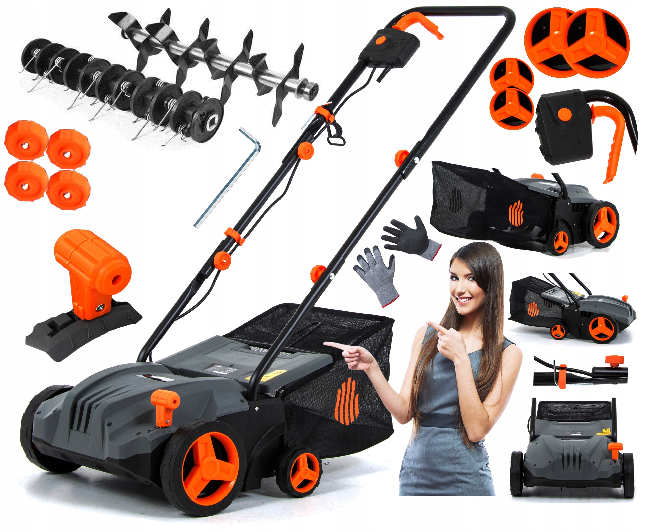 Praktický prevzdušňovač, vertikutátor 32 cm 2400 W
