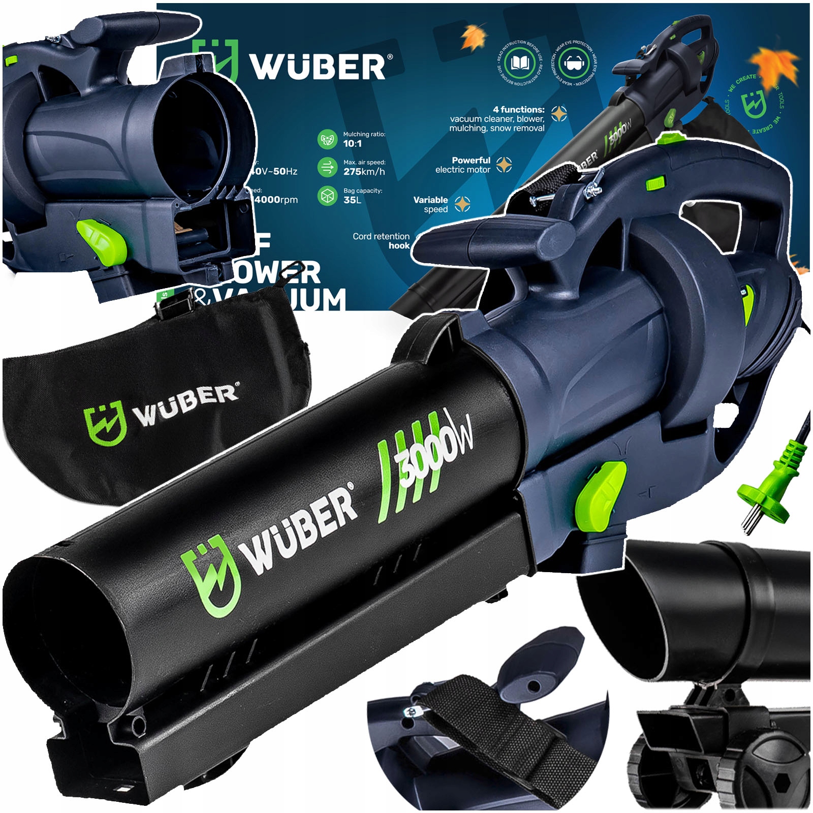 Elektrický fúkač Wuber 2,7 kg