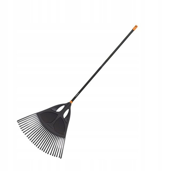 Záhradné hrable Fiskars Solid na lístie trávy - veľké, ľahké, vejárovité, 65 cm