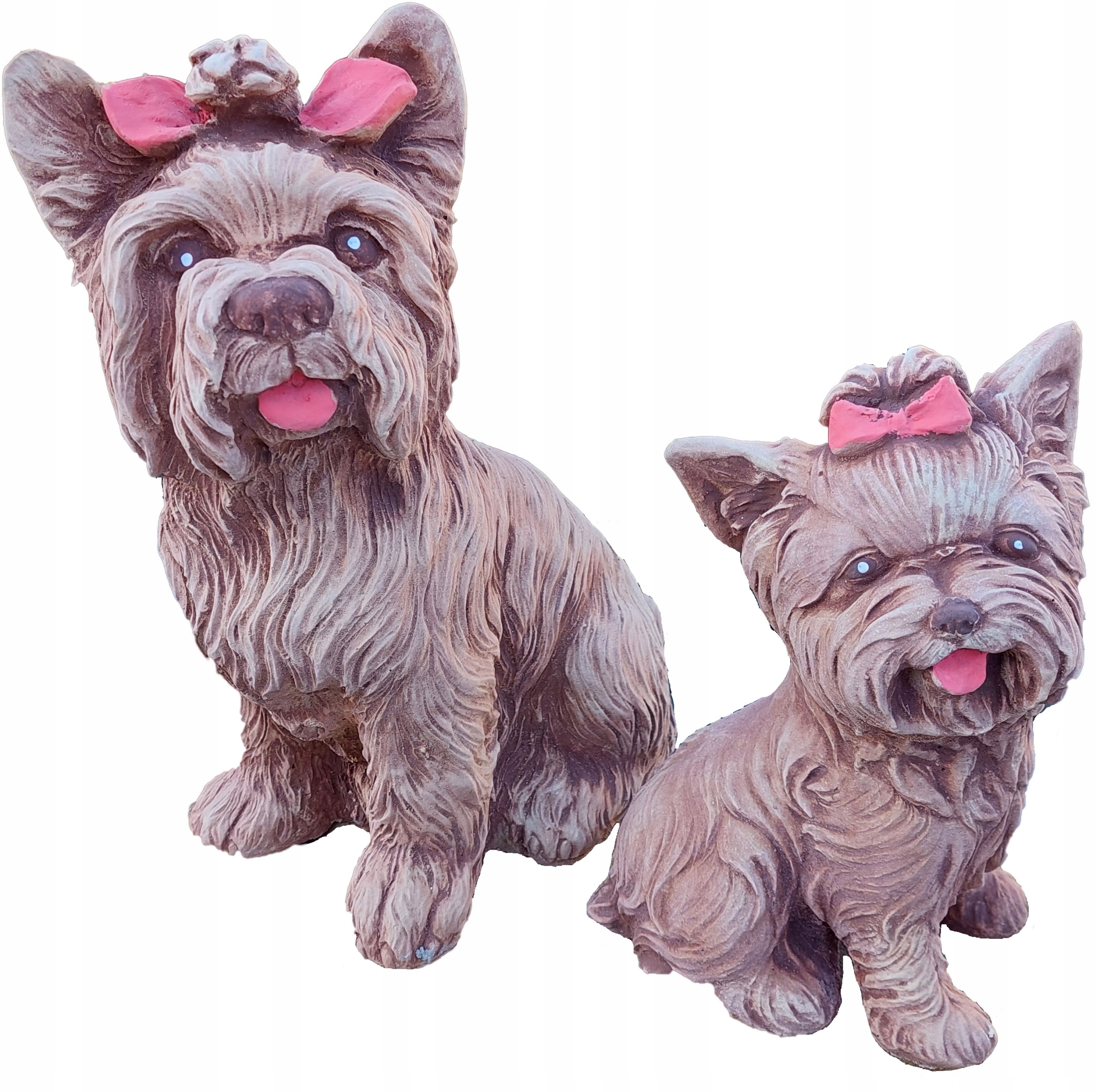 Figúrka PSA yorkshire shihtzu darčeková betónovo hnedá (Z135) ALA-SHOP