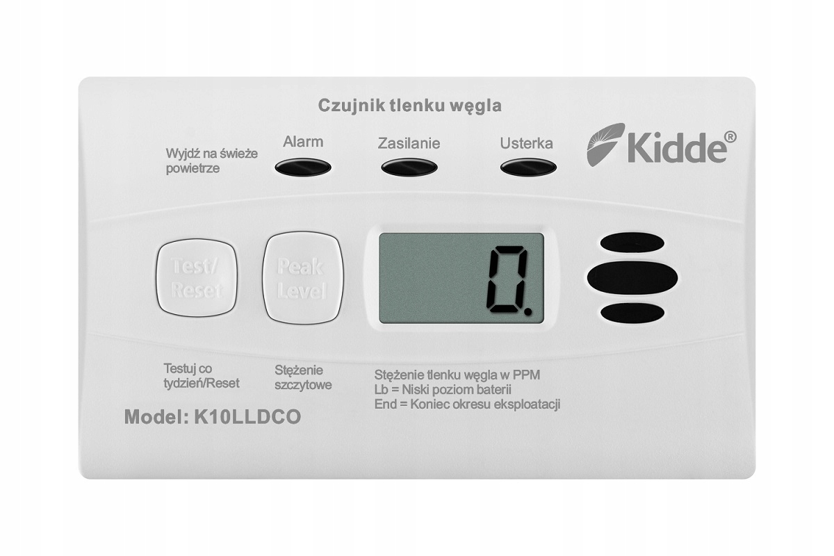 Detektor oxidu uhoľnatého Kidde K10LLDCO s displejom