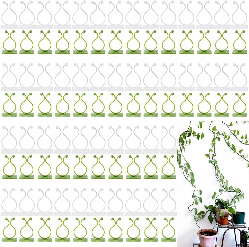 Klipy na popínavé rastliny, 120 kusov, samolepiace háčiky na rastliny,