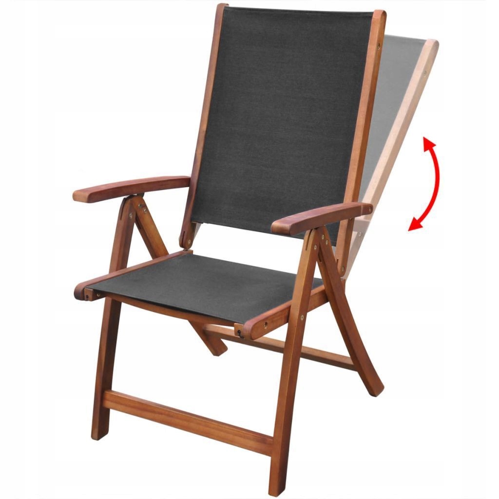 Stoličky Vidaxl Wood Vidaxl Black