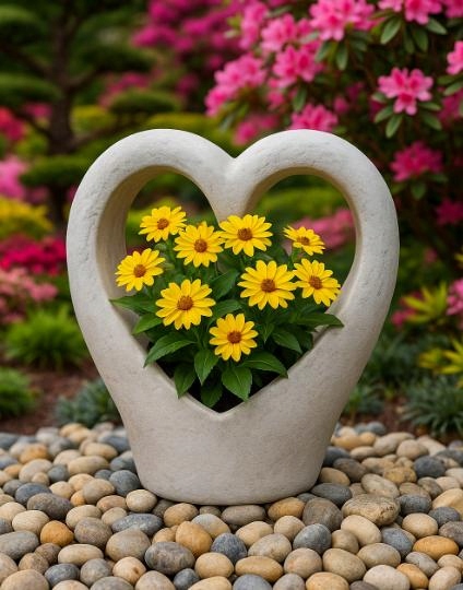 Kvetináč 17 cm × 43 × 41 cm priemer 29 cm biely betón, grafitový