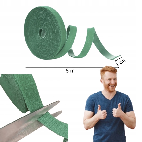 Suchý zips na viazanie rastlín GREENDIS zelený 5 m