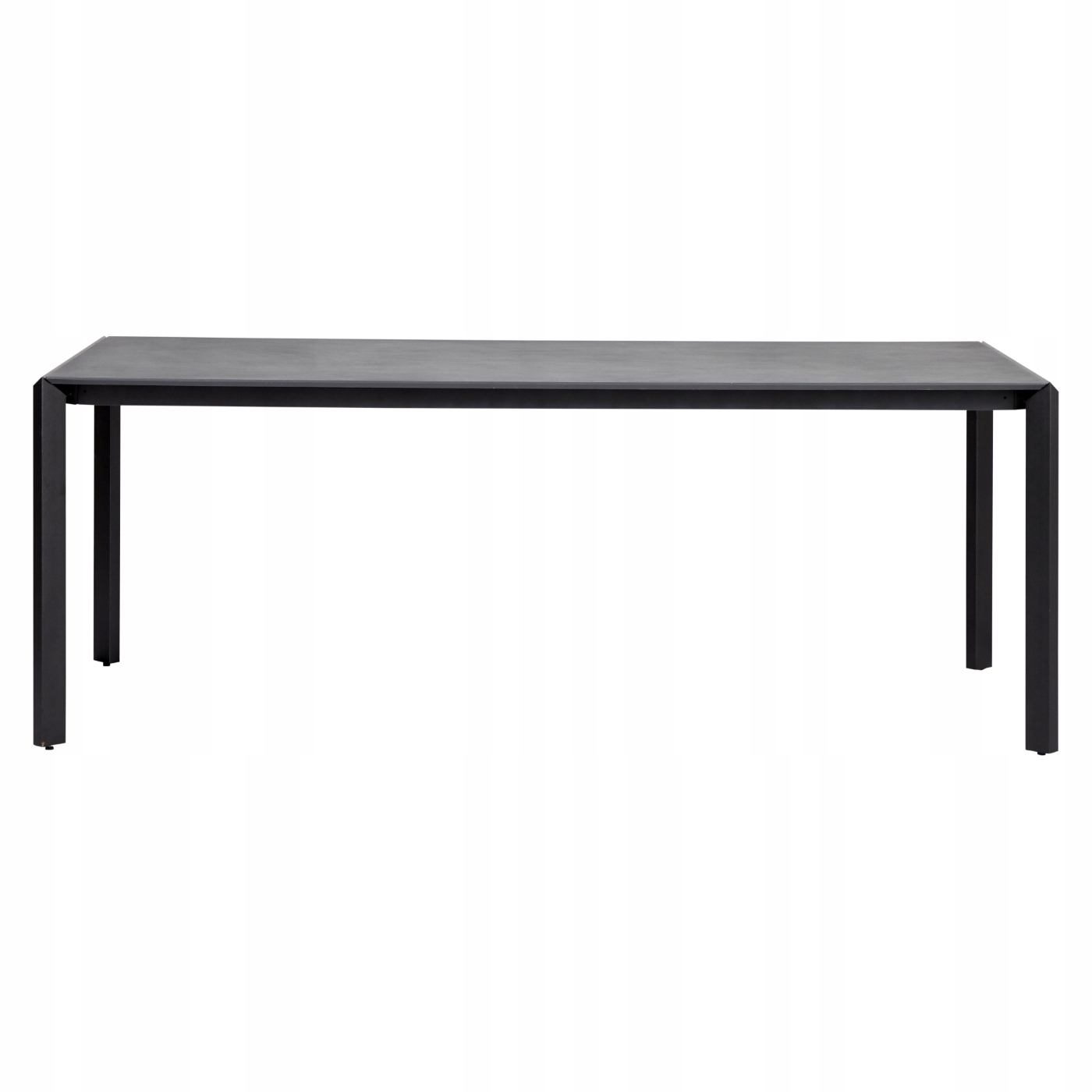 Čierna záhradná tabuľka 250x100x75 cm sklo a ratan