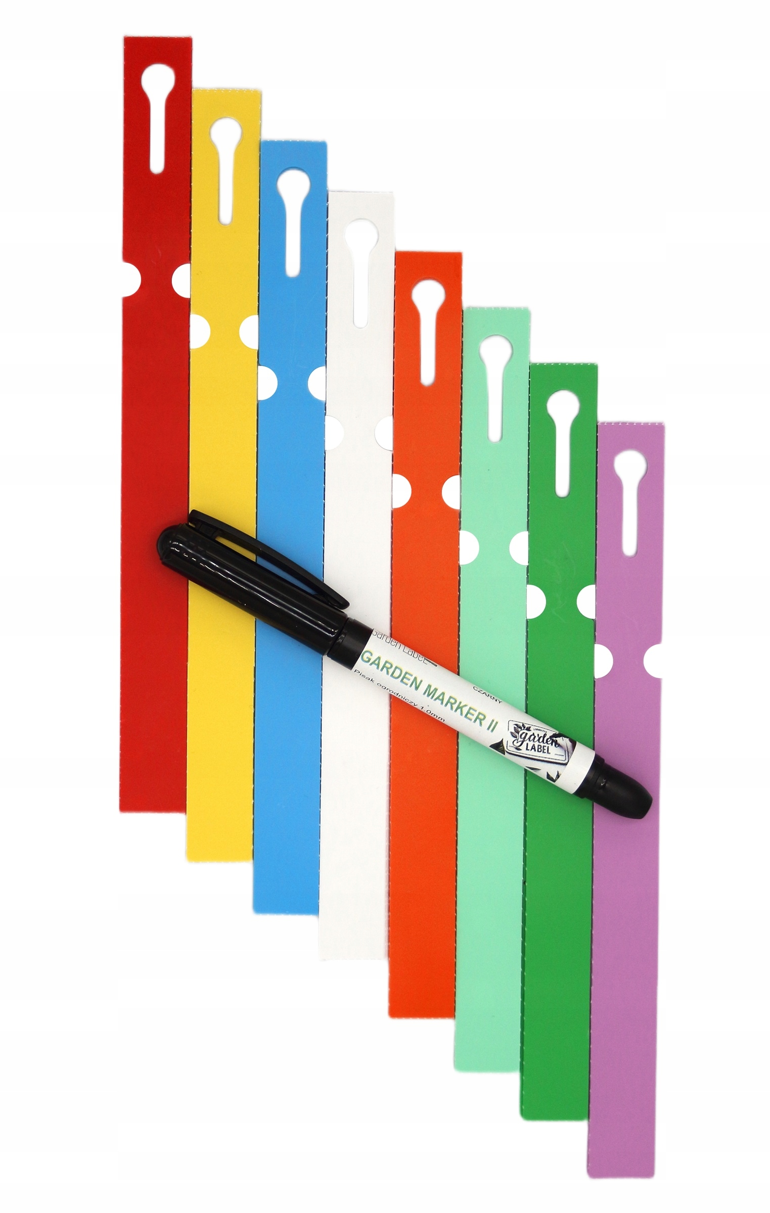 POPISOVAČ ll+ Etikety 8 FARIEB slučka na popis rastlín 250x17mm (17x250) 800