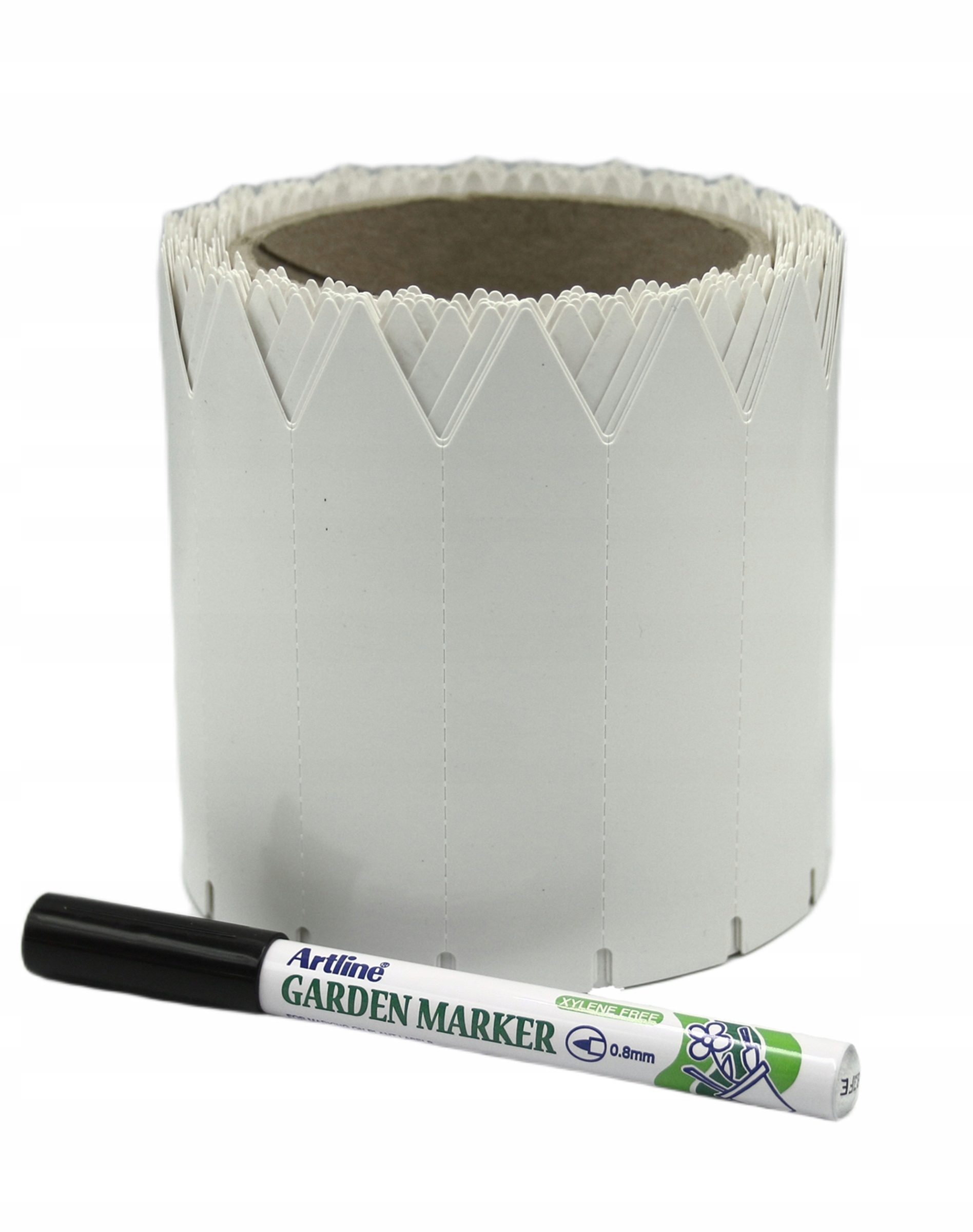 POPISOVAČ + VLOŽENÉ ETIKY/ŠÍPKY 110 mm x 31,75 mm Biele 1000 ks
