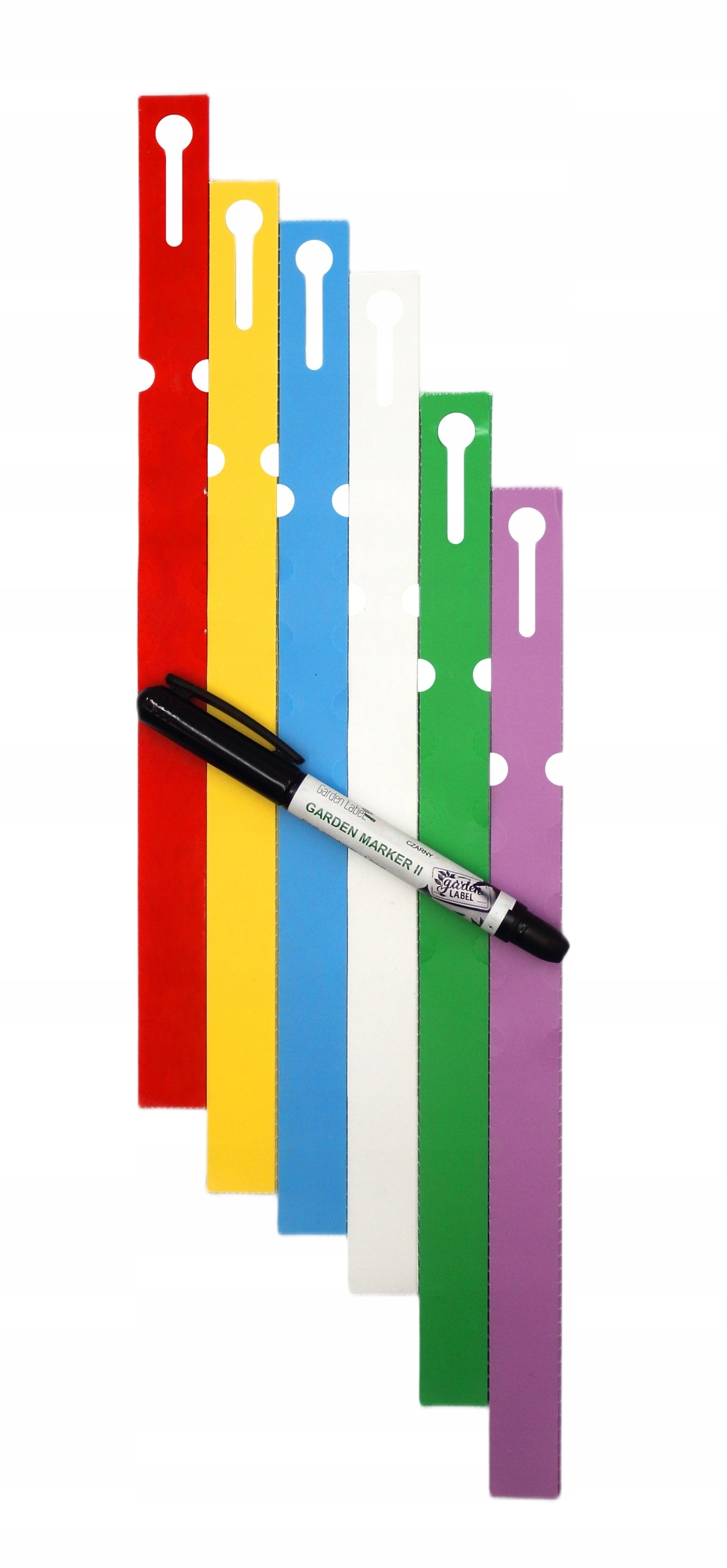 POPISOVAČ ll+ 6 FAREBNÉ slučkové štítky na popis rastlín 327x20mm (20x327) 600