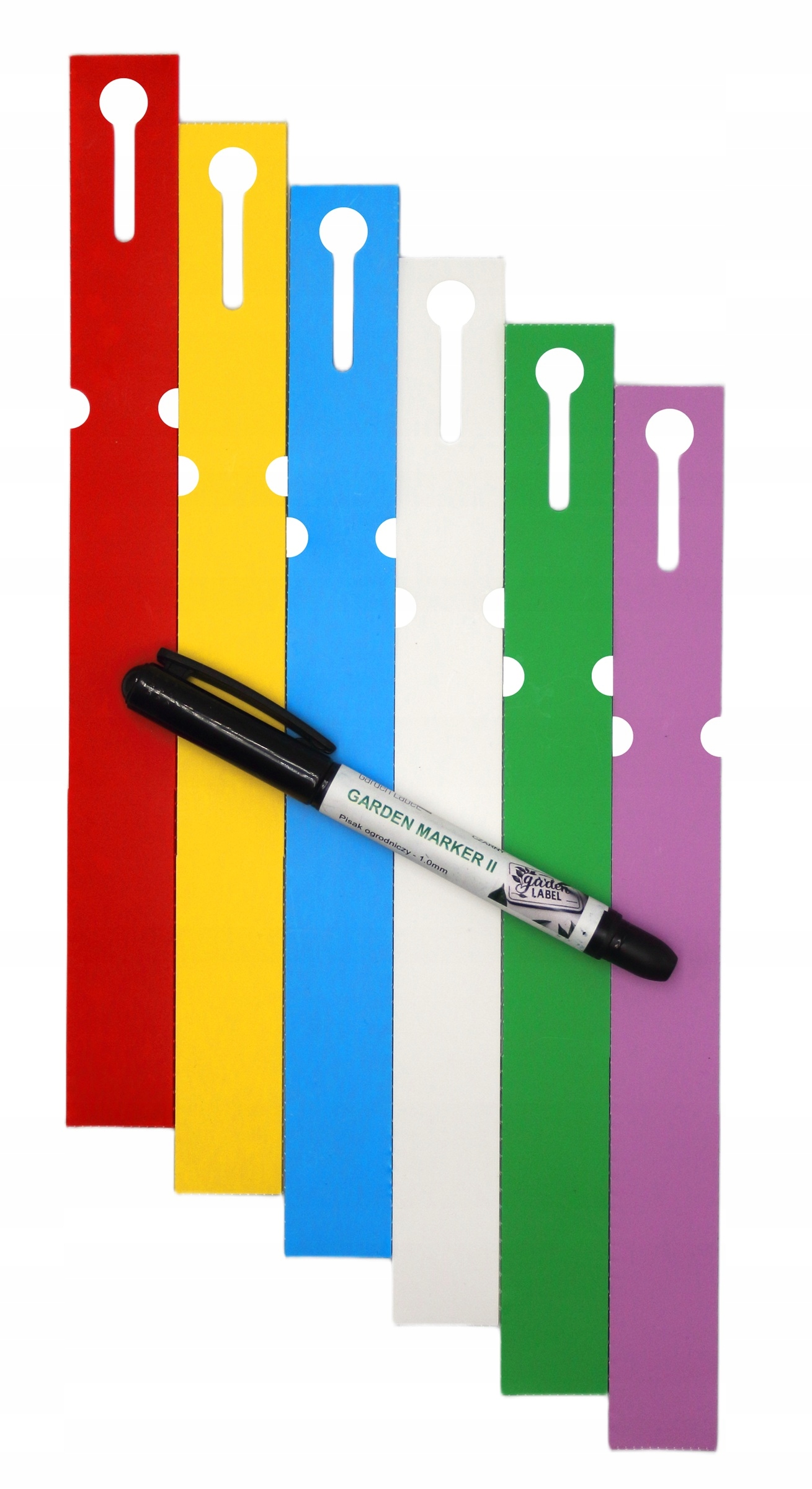 POPISOVAČ ll+ 6 FAREBNÉ slučkové štítky na popis rastlín 200x25mm (25x200) 600