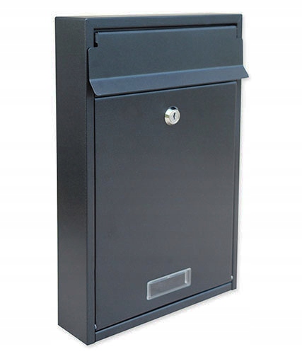 Oplotenie, brána - Anthracite A4 Letter Box priskrutkovaný na stenu plotu