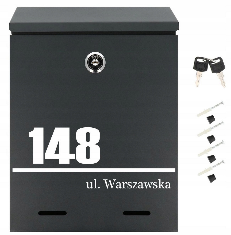 Oplotenie, brána - Poštová schránka na listoch s nápisom RAL antracit