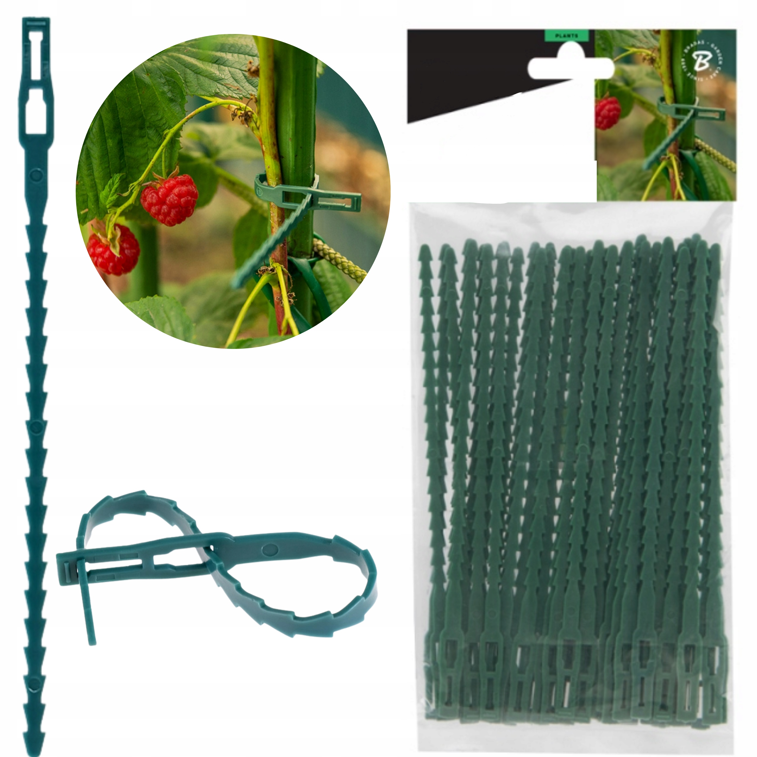 UPEVŇOVACIE PÁSY NA RASTLINY KLIPY KLIPY 170 mm 50 KS FLEXIBILNÉ ZÁHRADNÉ