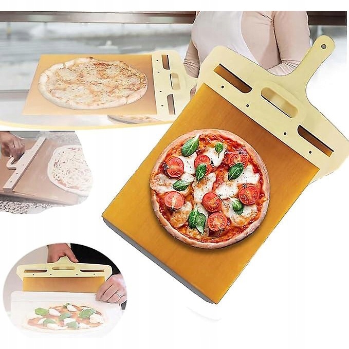 Posuvná lopata na lúpanie pizze s rukoväťou