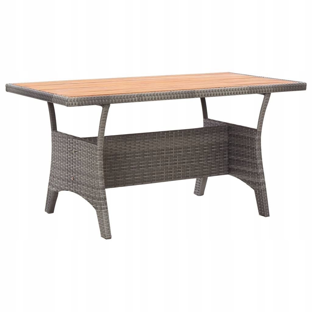 Záhradný stôl šedý 120x70x66 cm acacia