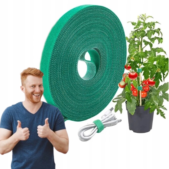 Suchý zips na kvety, paradajky, rastliny, kríky, stromy, 500 cm, 5 m