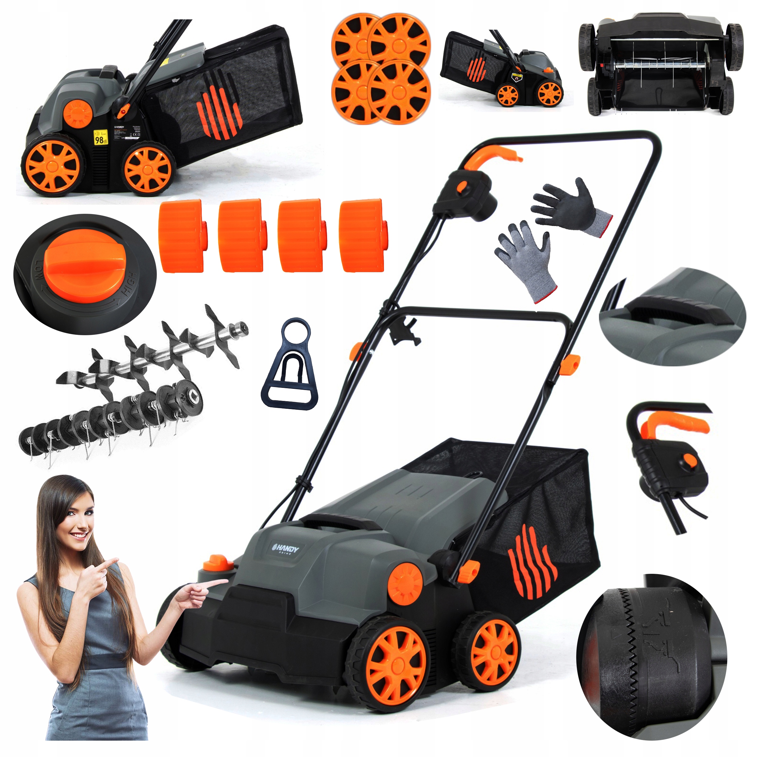Prevzdušňovač, vertikutátor Handy Prime 34 cm 2300 W
