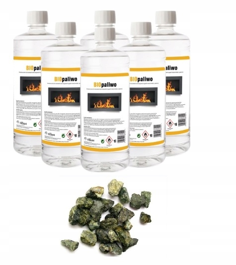 Bioetanol 6L Biopalivá sada + zelené kamienky