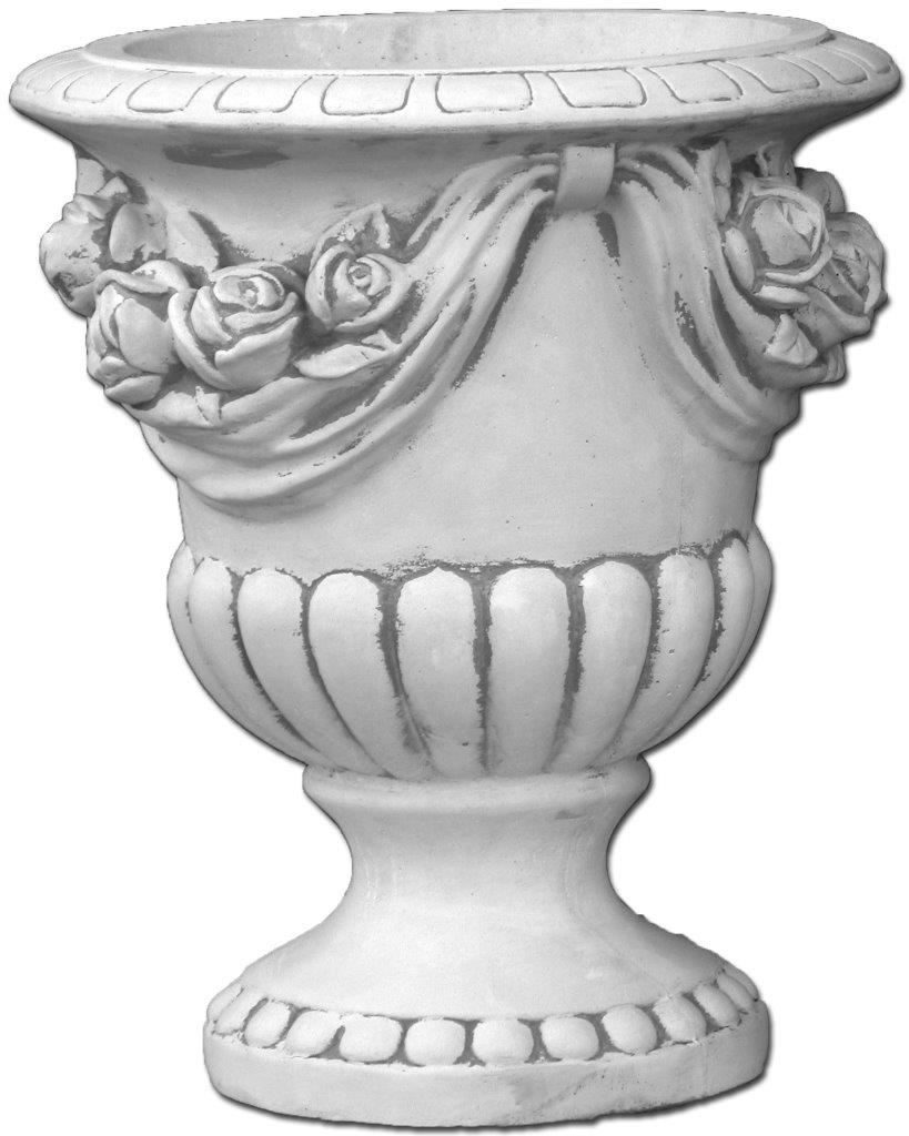 Betónový kvetináč biely, sivý 38 cm × 38 × 70 cm