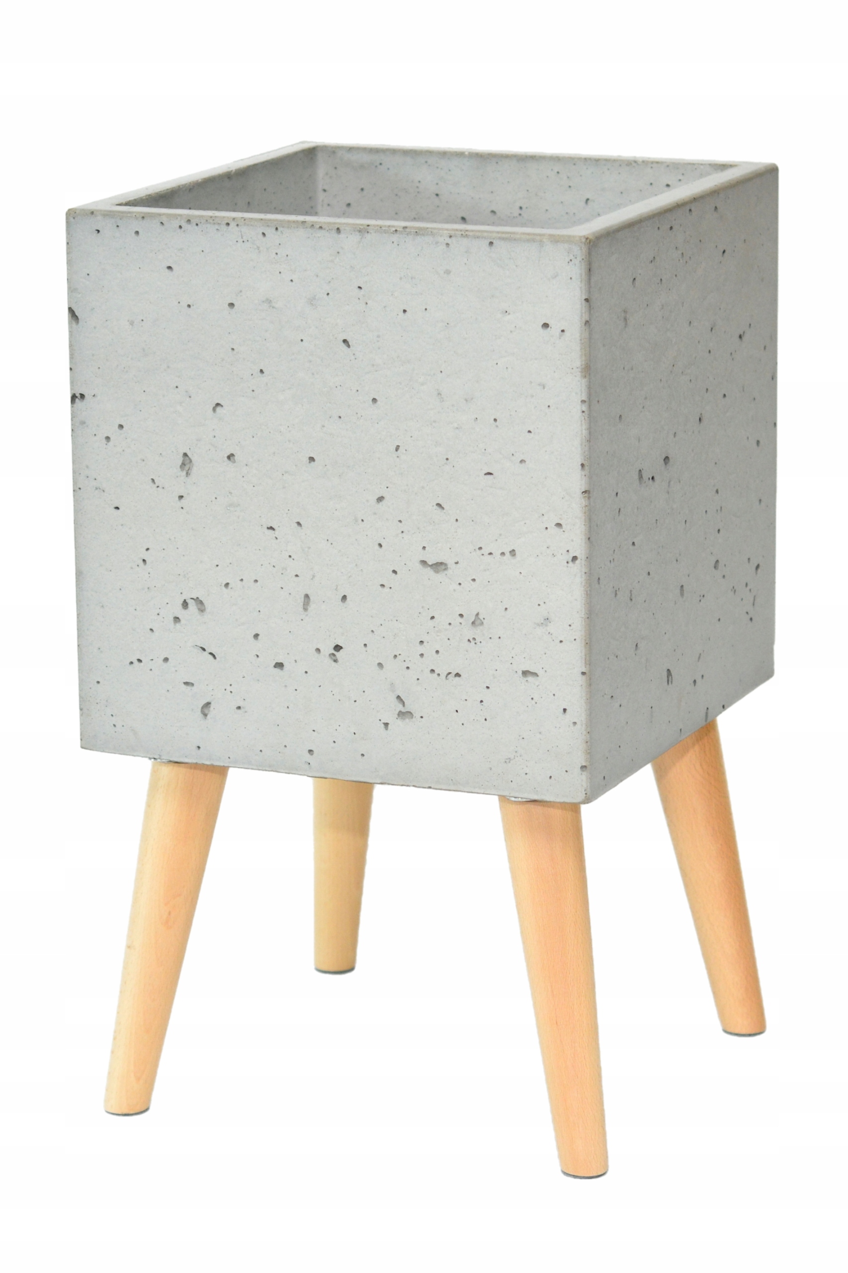 Betónový sivý kvetináč 30 cm × 30 × 50 cm