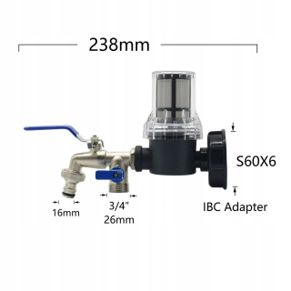 Zavlažovanie záhrady - 1/2 '' konektor IBC Tank 2-palcový kohútik 1