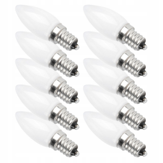 Záhradná žiarovka - 10 kusov mini E12 svietnik LED žiarovky 1,5 W AC