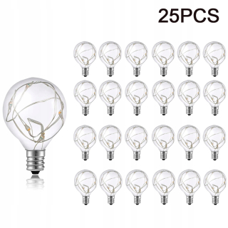 Svetelný stĺp do záhrady - 10 m 30LEDS G40 LED RGB String Light so vzdialeným medeným drôtom LED