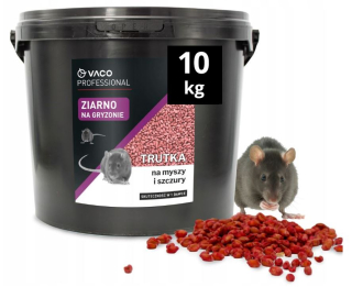 Repelent, plašič  pre zvieratá - 10kg JED pre myši a potkany ZRNO pre myši a potkany EFEKTÍVNE VACO PRO